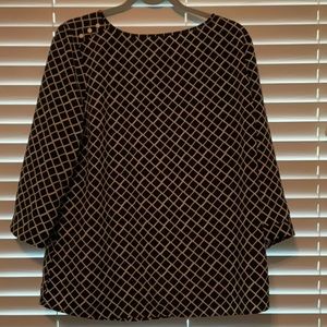 The Limited Black & White Checkered Formal Blouse XL